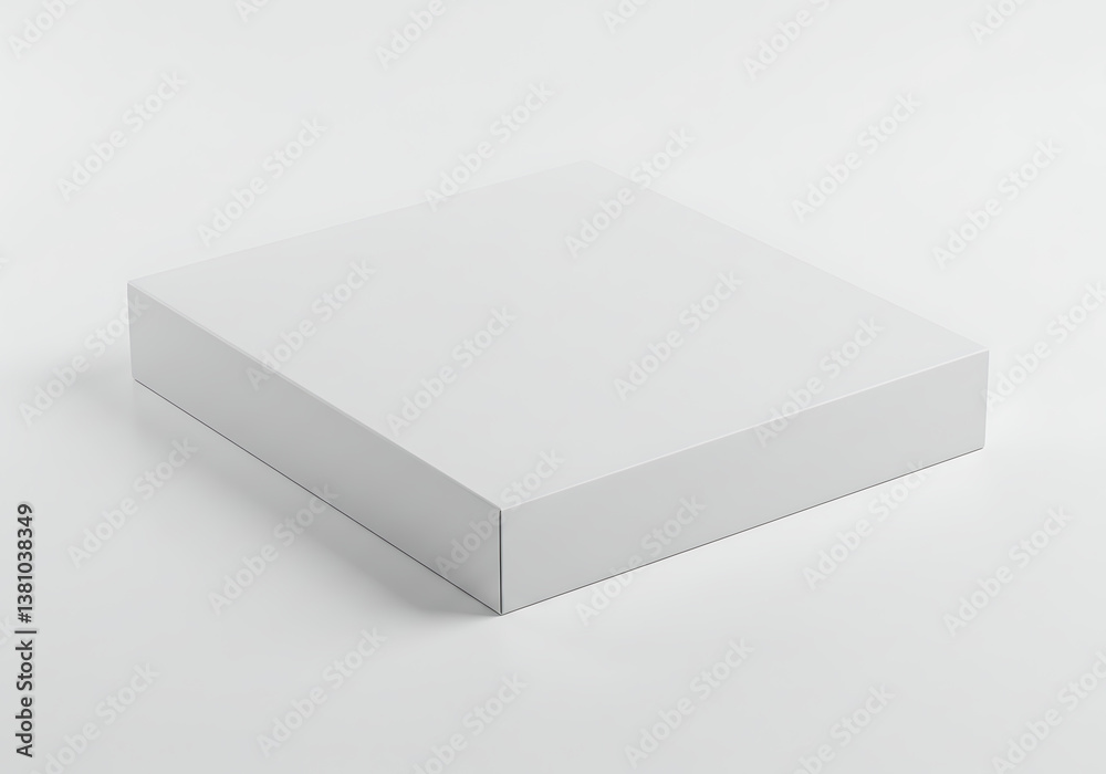 White box mockup blank product packaging container cardboard square isolated delivery package template White box mockup blank product packaging container cardboard square isolated delivery package template