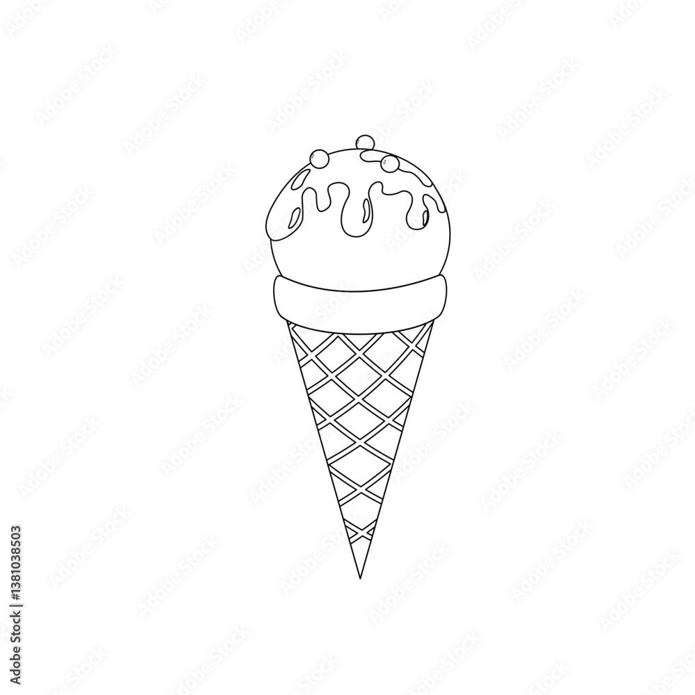 ice cream cone outline ice cream cone outline