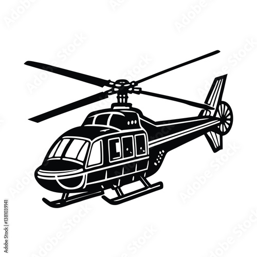 helicopter vector illustration