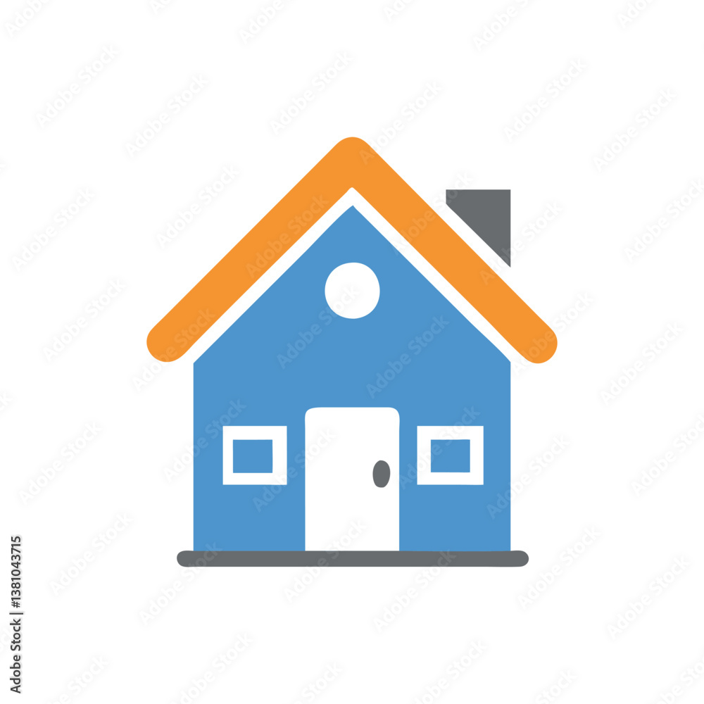 Fototapeta premium Residential Home Icon for Living Spaces