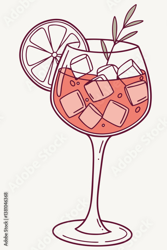 A refreshing summer drink in a tall glass with vibrant citrus slices, ice cubes, and a straw, set against a pastel background. Perfect for warm weather, tropical themes, and beverage concepts.