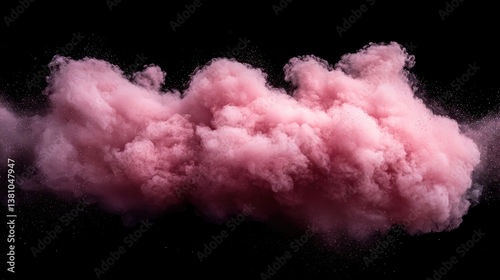 Fototapeta premium Abstract Pink Cloud Burst: A Study in Texture and Form