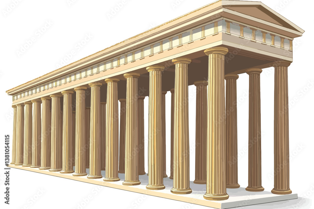 Fototapeta premium classical column isolated on white