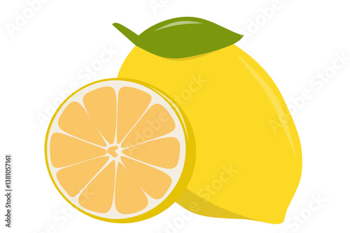 vector illustration of a lemon, Fruit