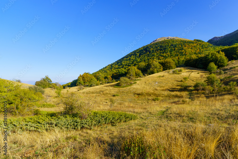 Fototapeta premium Landscape of the Galicica Mountain