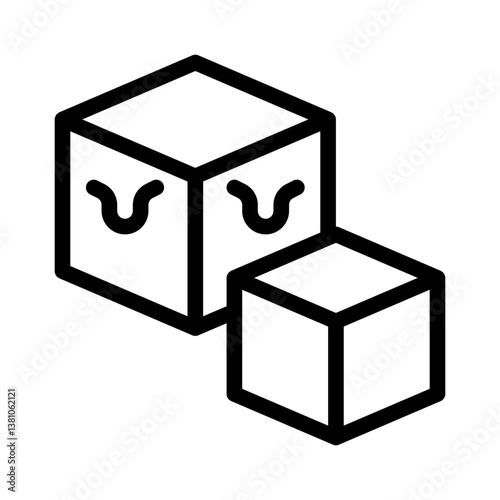 ice cube line icon