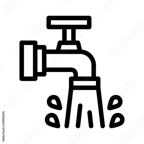 faucet line icon