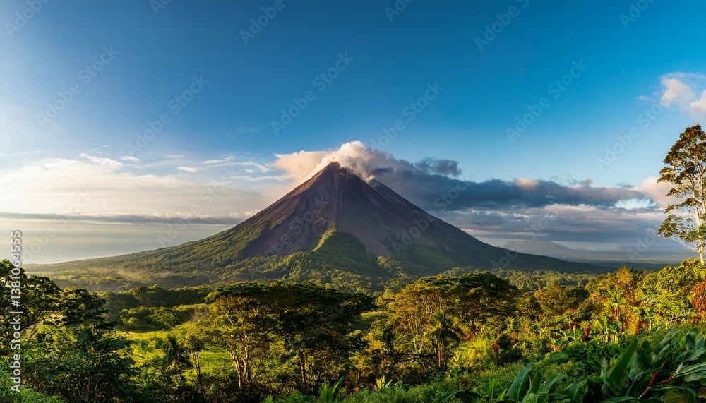 Fototapeta premium arenal volcano in the afternoon costa rica central america