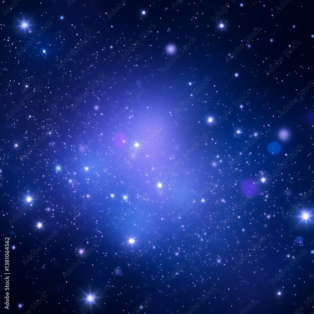 Obraz premium Blue shinye glittery bokeh background 