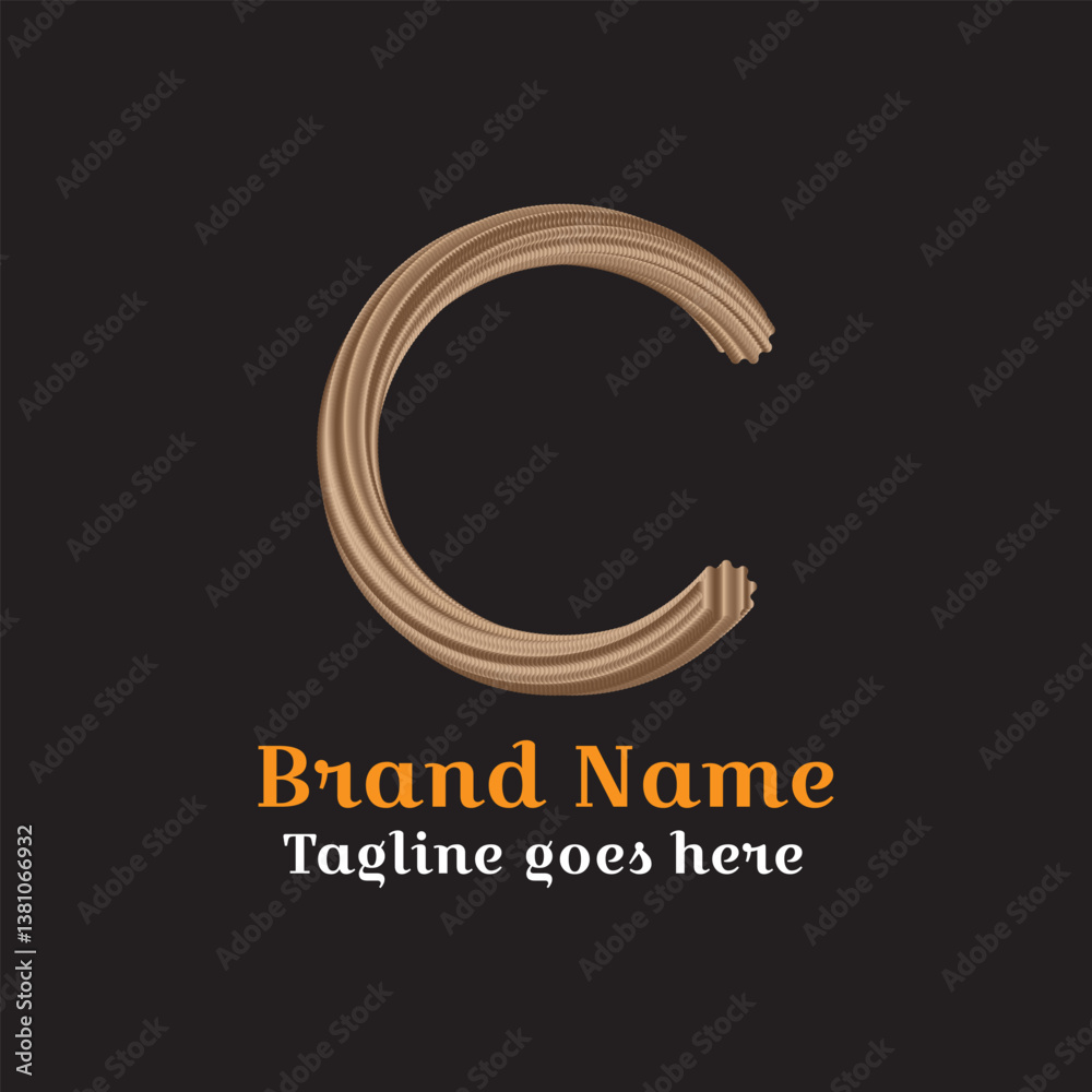 C logo with cable effect. A modern abstract letter A logo design featuring a circular pattern, symbolizing technology and infinity, perfect for a business or company C logo with cable effect. A modern abstract letter A logo design featuring a circular pattern, symbolizing technology and infinity, perfect for a business or company