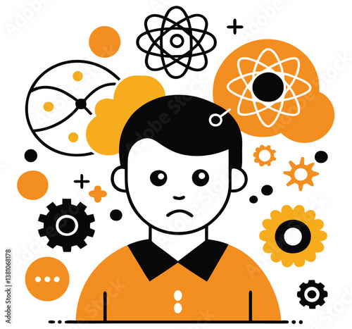 Science and Innovation Cartoon Illustration Vector Design