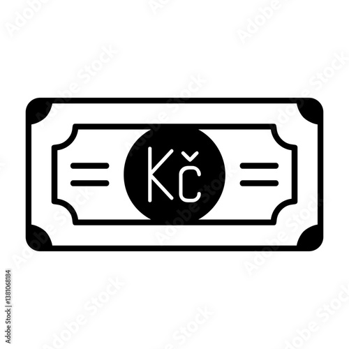 Czech Koruna Note Icon