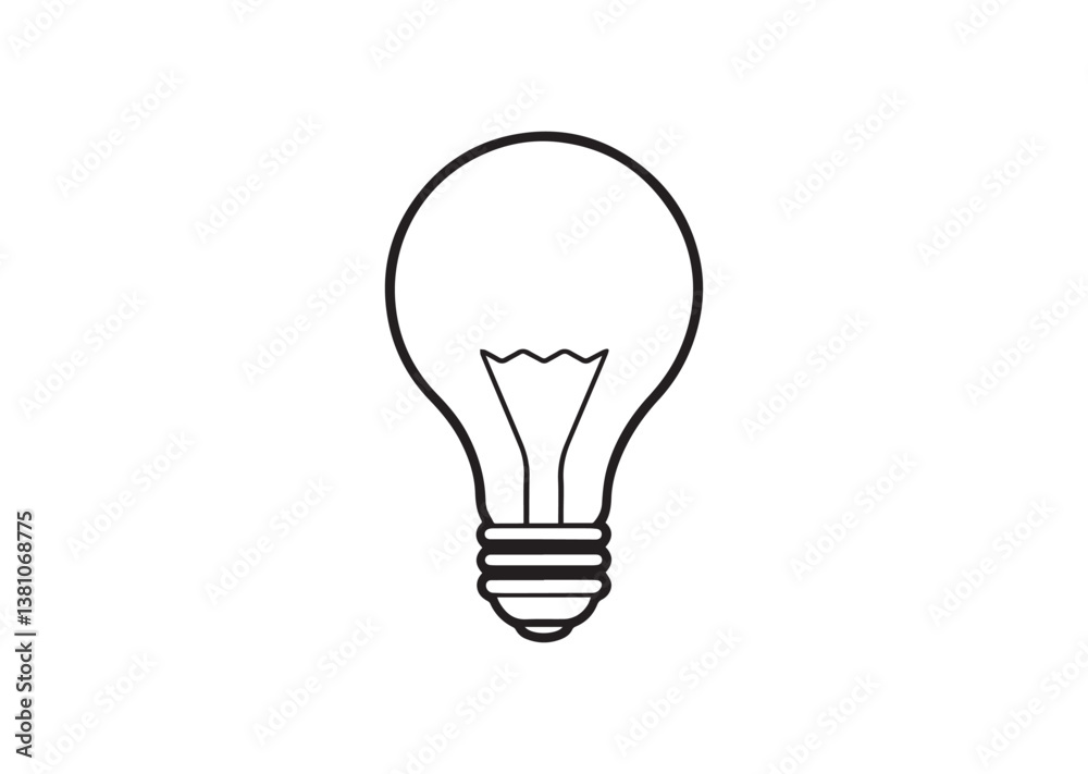 Bulb silhouette Vector