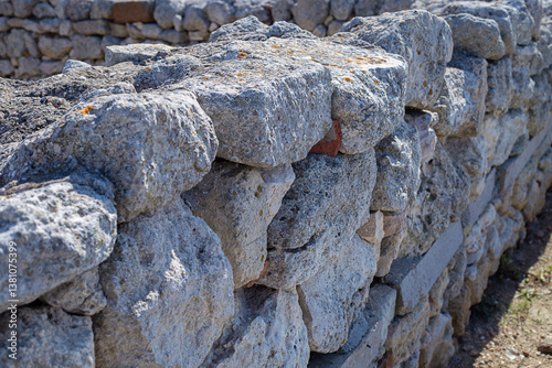 Stone wall close-up