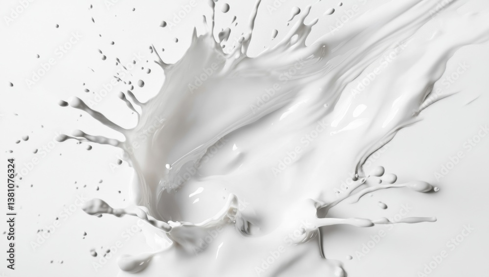 Milk splash against white background Milk splash against white background