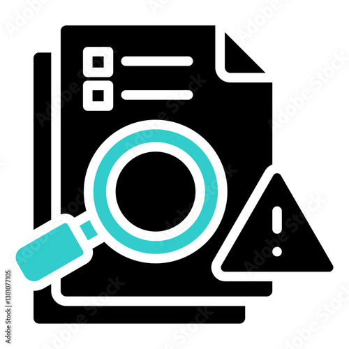 Risk Assessment Icon Financial Projection and Management Glyph Dual Tone Design Vector Concept