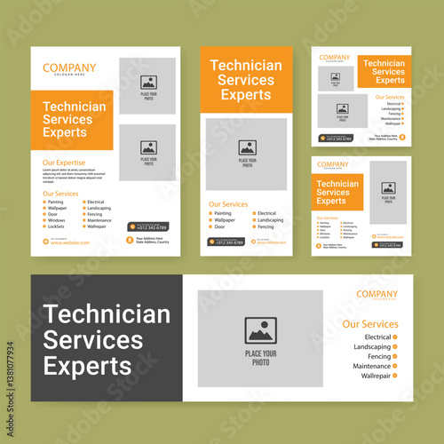 Electrician service social media post or poster template, The Best Electrical Contractor service, Home Appliance Repair Service flyer or poster design