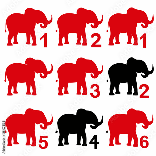 elephants silhouettes vector