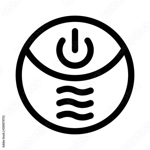 flush button line icon