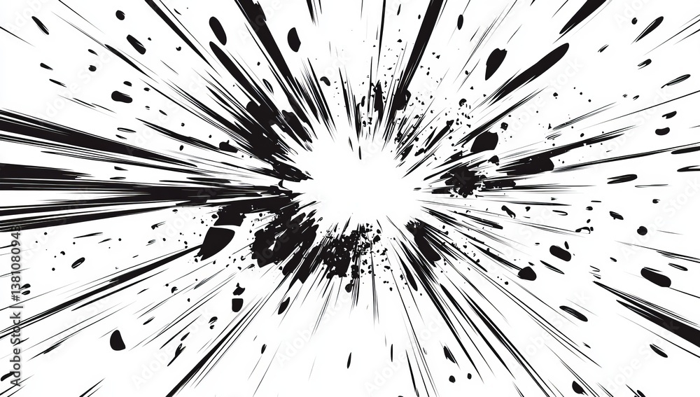 Obraz premium Abstract explosion graphic design element