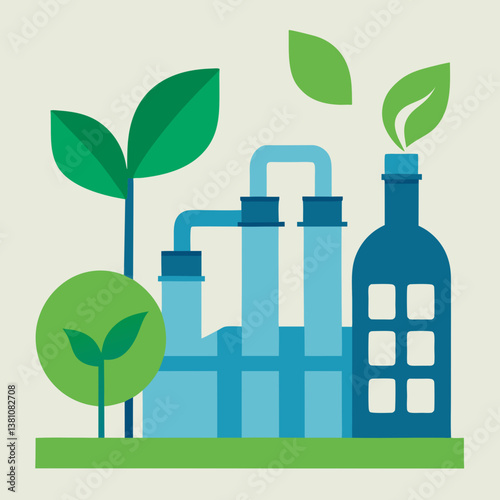 ecology concept with green plant