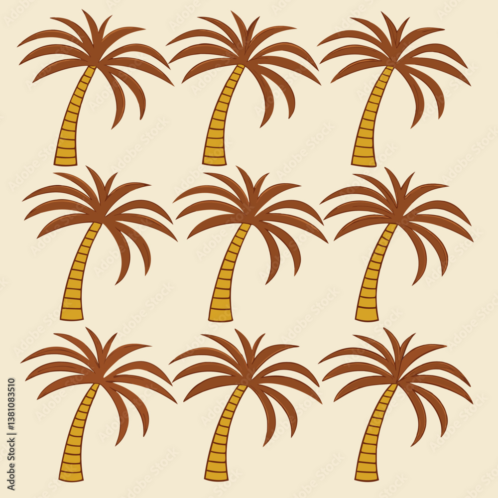 Obraz premium seamless pattern with palm trees