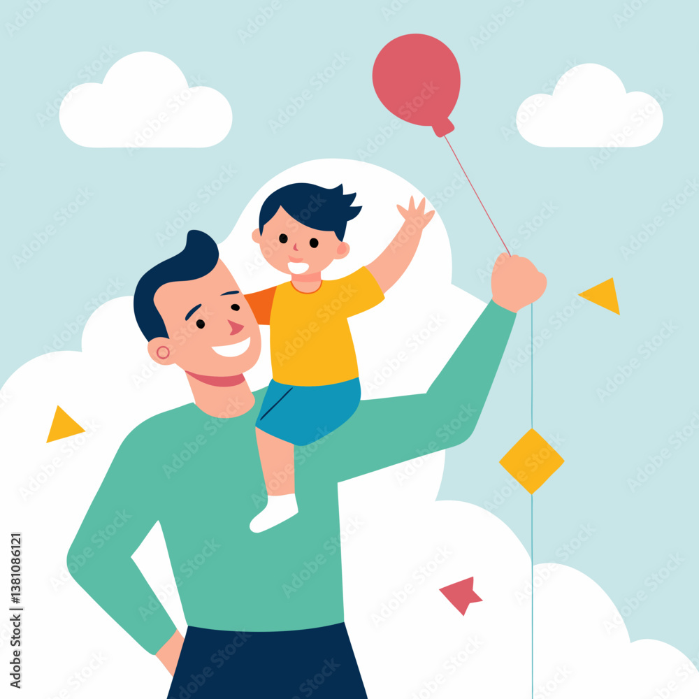 Fototapeta premium father and son
