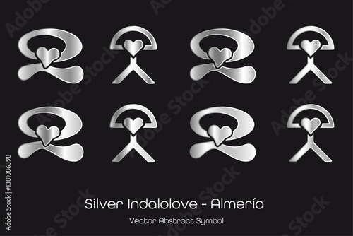 Indalolove symbol vector silver