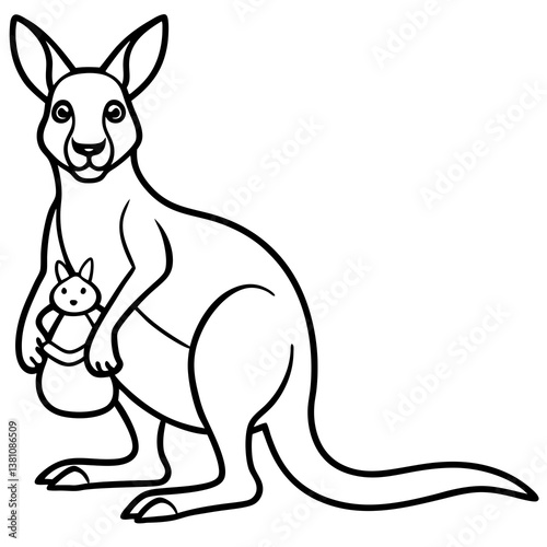 kangaroo vector illustration