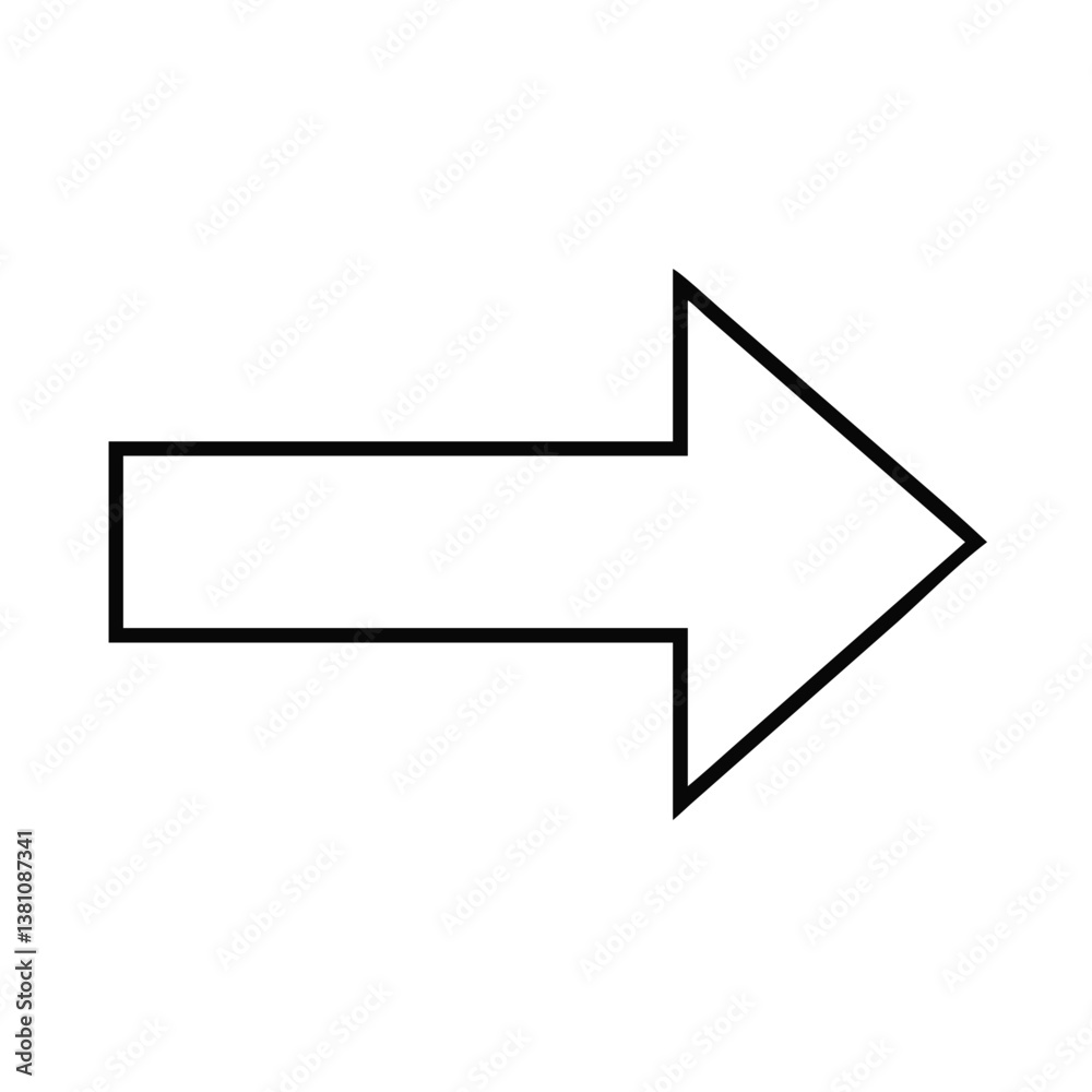 Right arrow icon representing navigation and action on digital devices Right arrow icon representing navigation and action on digital devices