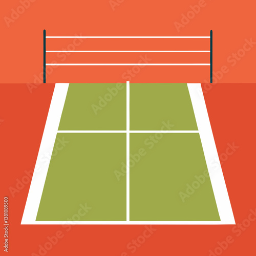 tennis court with net