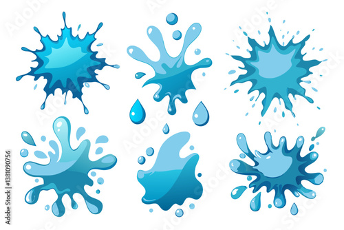 water drops set