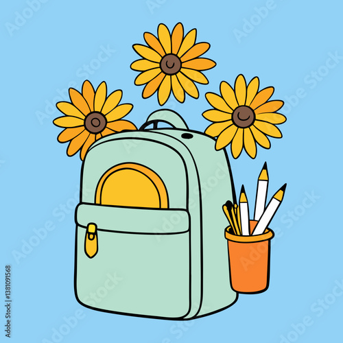 shopping bag with flowers