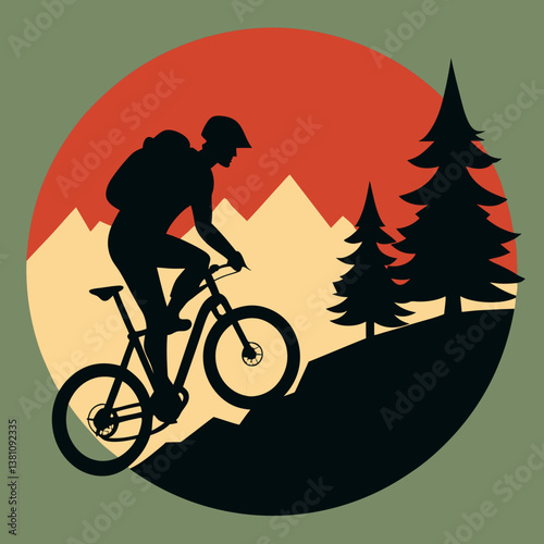 mountain bike silhouette