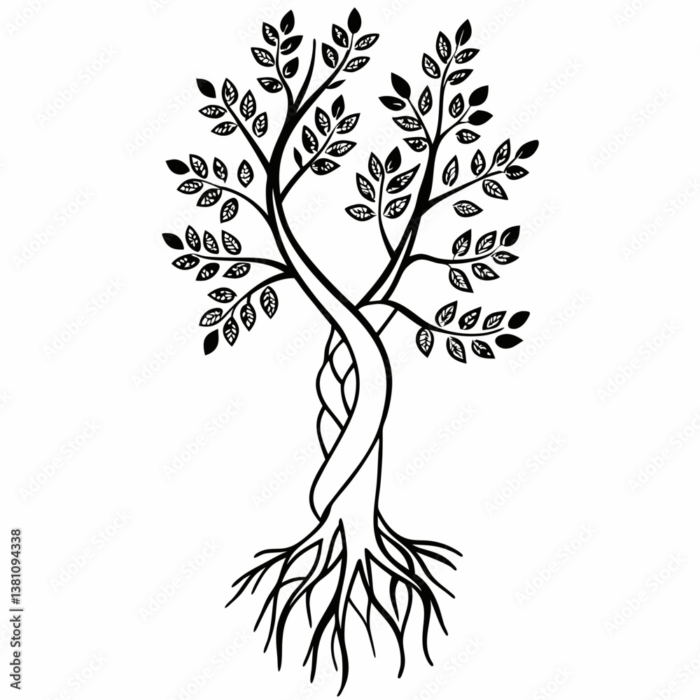 Obraz premium vector tree silhouette