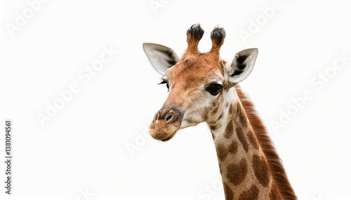 Wallpaper Mural very cute little giraffe isolated on white background Torontodigital.ca