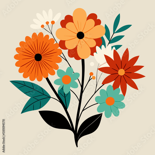 floral background with flowers