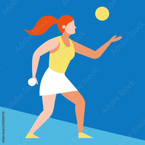 tennis player vector illustration