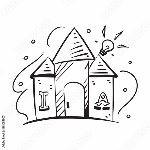 vector illustration of a castle