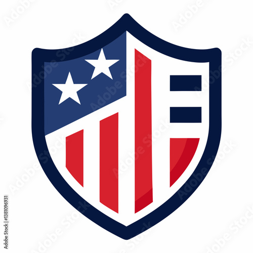 Free Download Modern American shield vector graphics with creative stars and stripes patterns. - GFXLoad