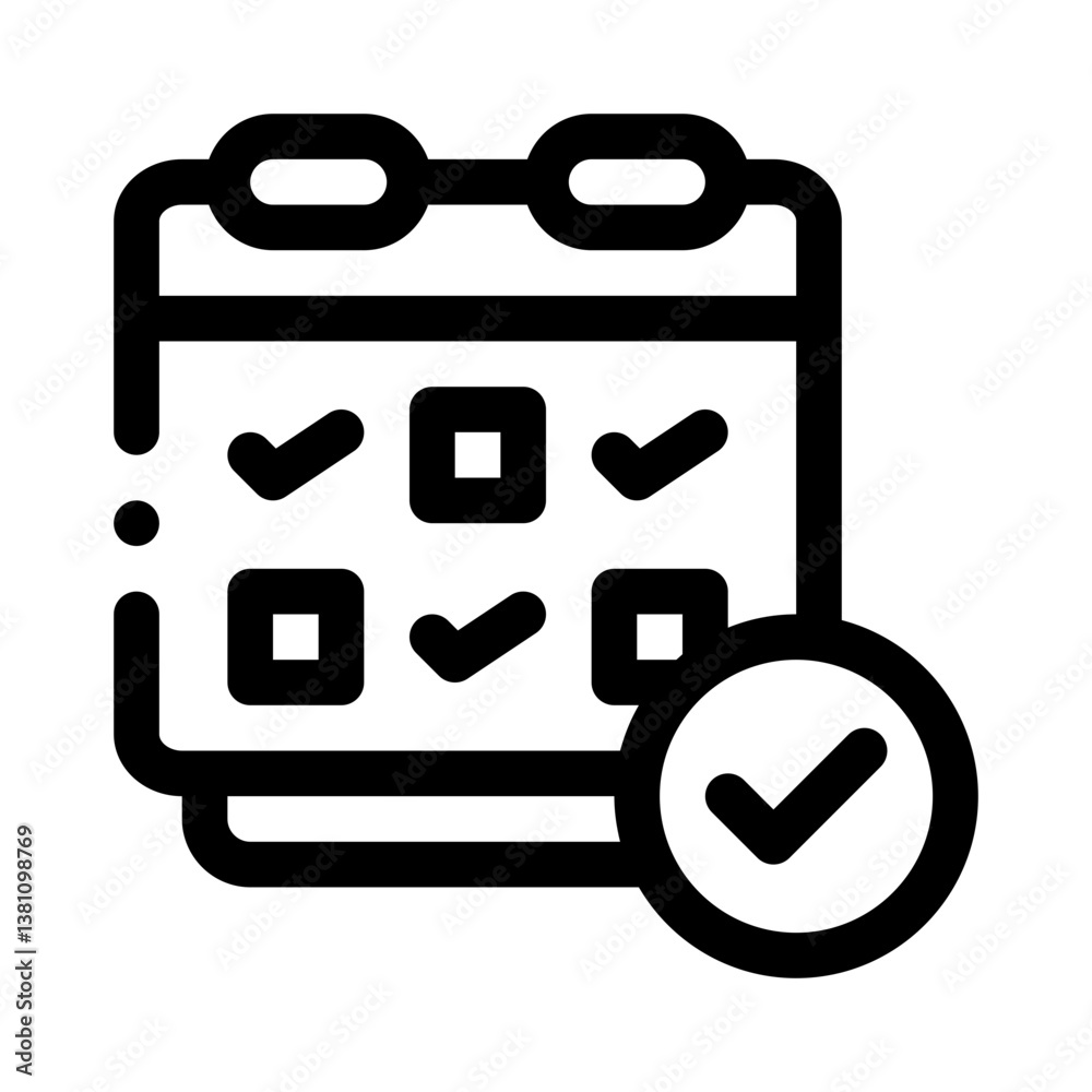 schedule line icon schedule line icon