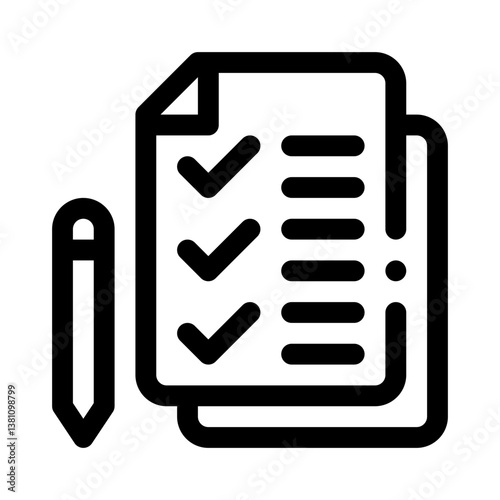 task assignment line icon