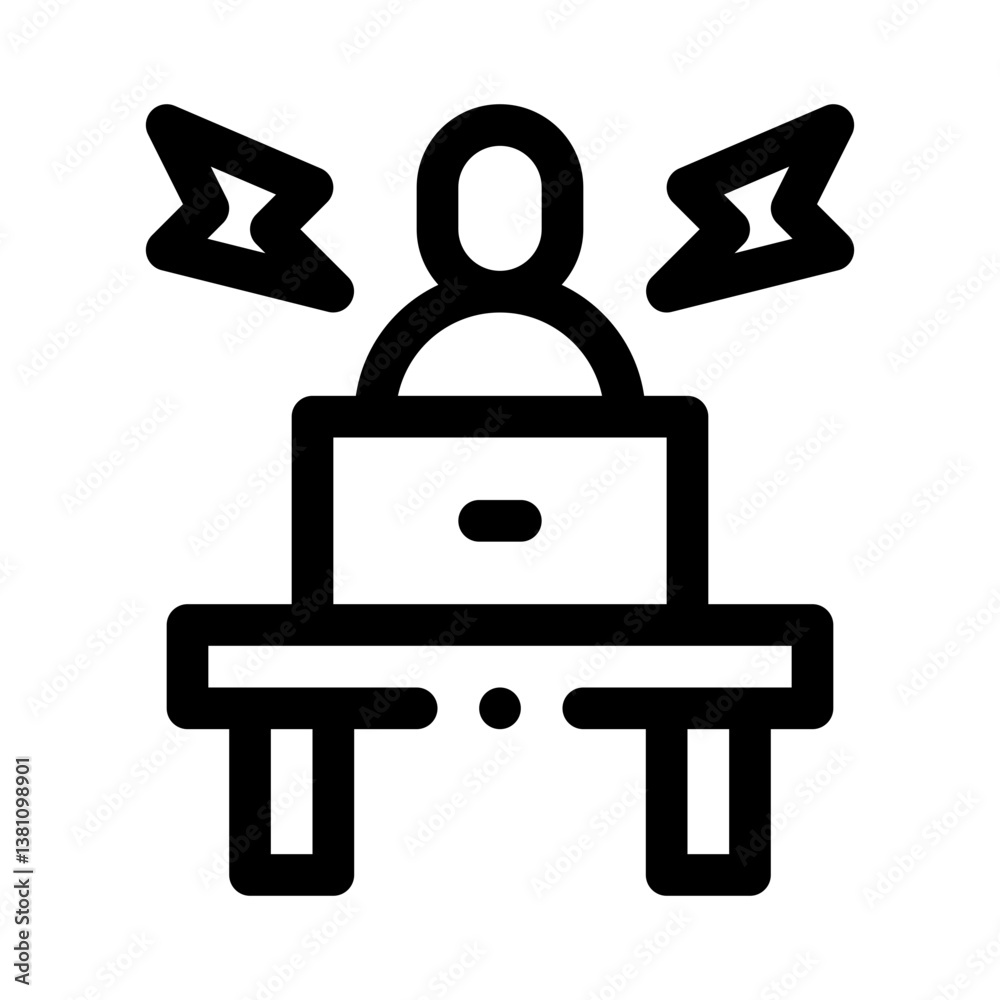 Obraz premium workload line icon