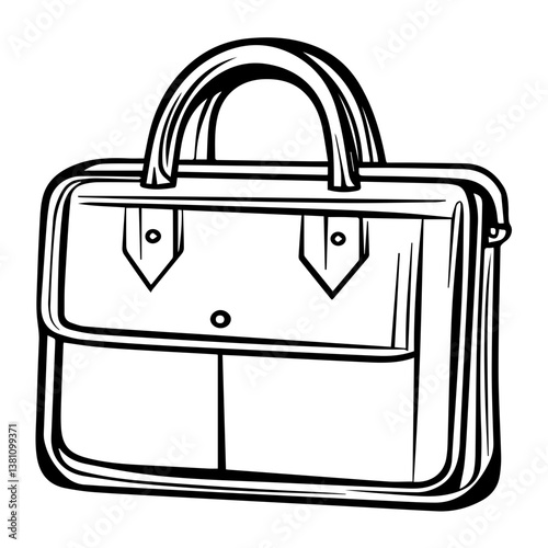 Professional business briefcase isolated illustration