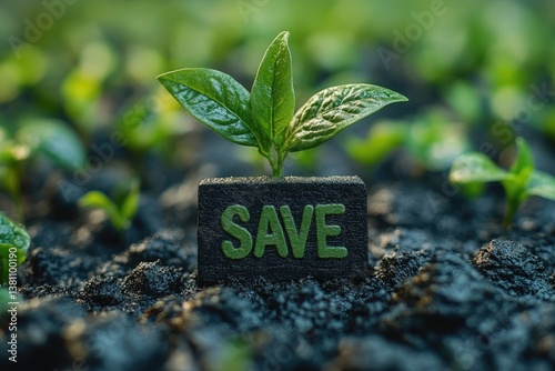 City and garden, save the planet and energy concept
