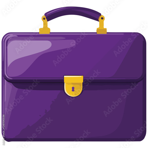 Professional business briefcase isolated illustration
