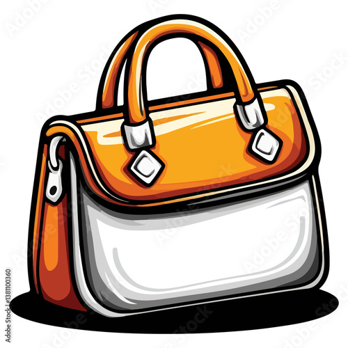 Professional business briefcase isolated illustration