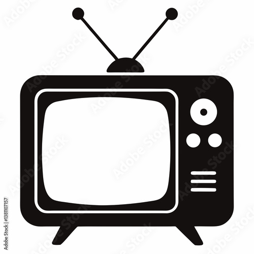 retro tv vector illustration