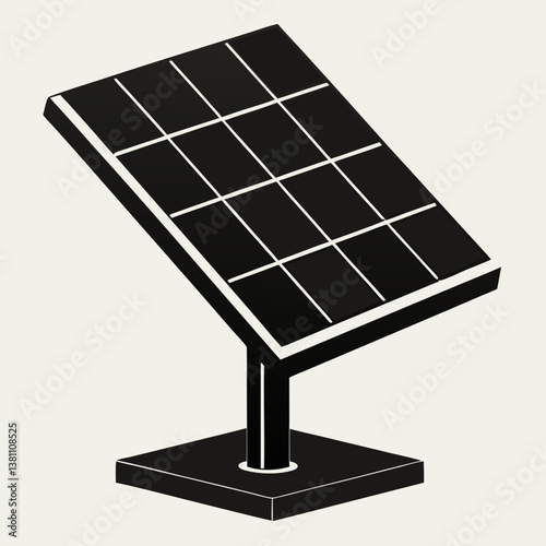 solar panel isolated on white
