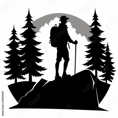 man on mountain